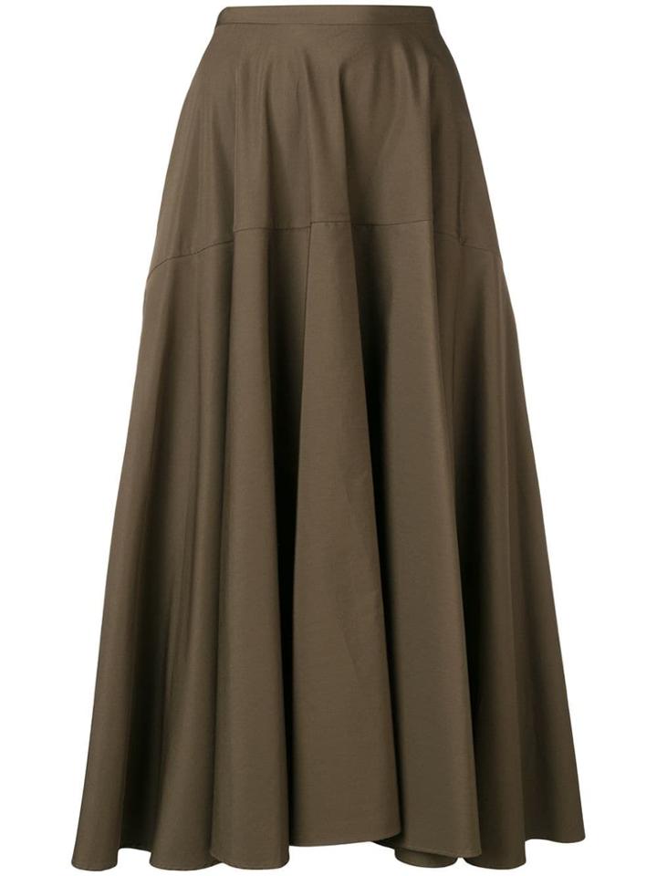 Aspesi High-rise Flared Skirt - Green