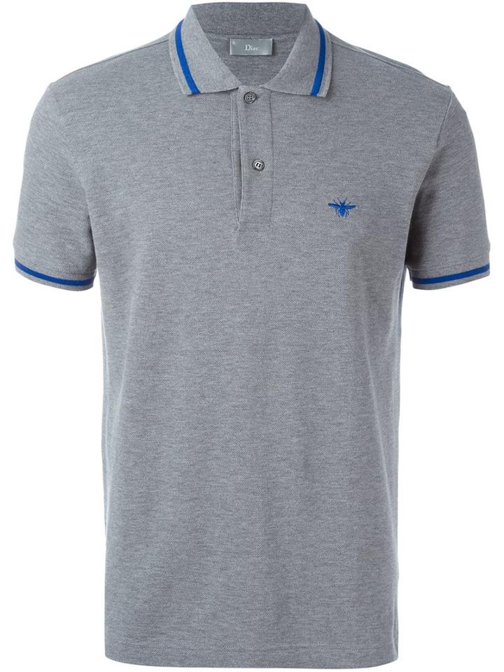 Dior Homme Classic Polo Shirt, Men's, Size: Xl, Grey, Cotton