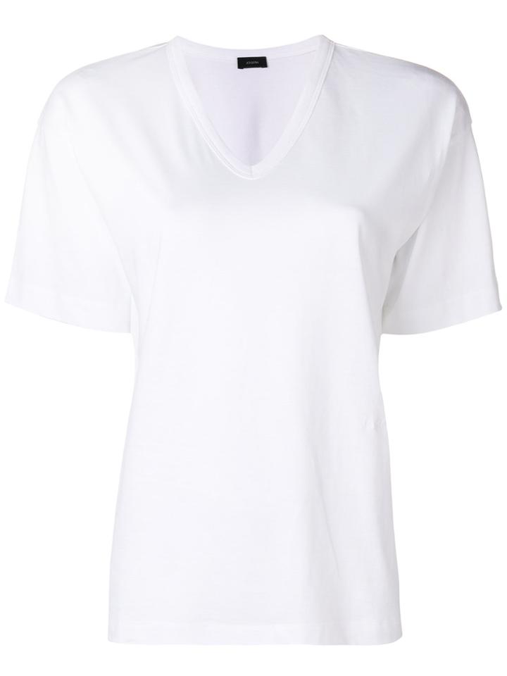 Joseph V Neck Perfect Jersey T-shirt - White