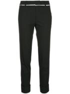 Taylor Slim Fit Cropped Trousers - Black