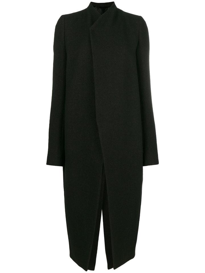 Rick Owens Asymmetric Coat - Black