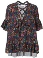 See By Chloé - Cross Front Blouse - Women - Cotton/linen/flax - 40, Black, Cotton/linen/flax