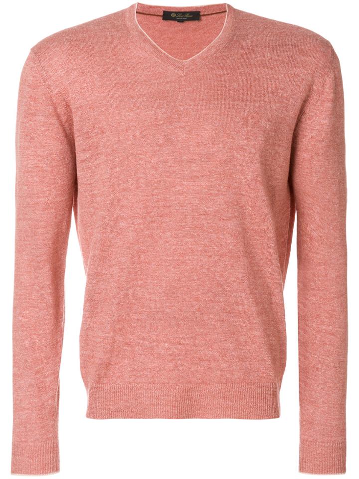 Loro Piana V-neck Sweater - Red