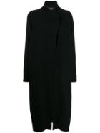 Kristensen Du Nord Long Wool Coat - Black