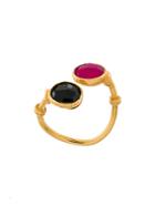 Gas Bijoux Duality Serti Ring - Metallic