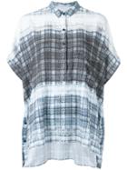 Mara Mac Checked Boxy Shirt - Grey