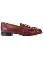 Chloé Olly Fringed Loafers - Red