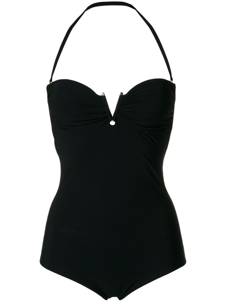 Versace V-versace Swimsuit - Black