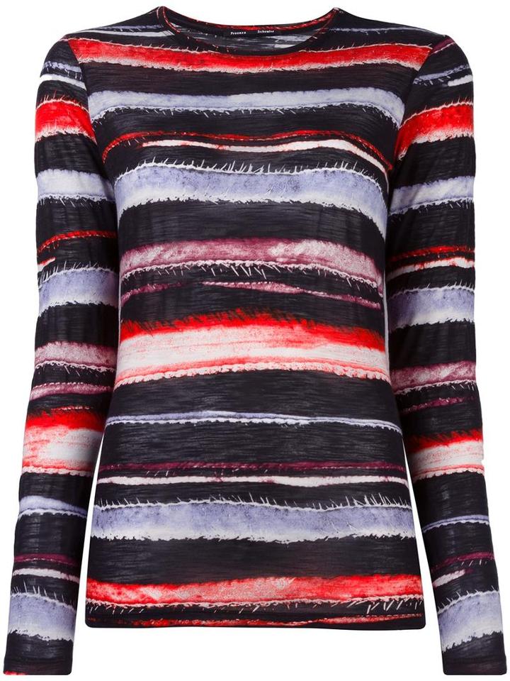 Proenza Schouler Jagged Stripe Top, Women's, Size: Small, Cotton