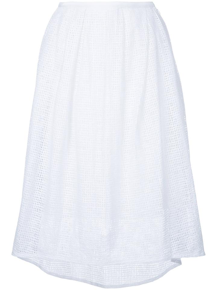 Estnation - Pleated Skirt - Women - Polyester - 38, White, Polyester