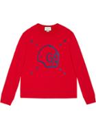 Gucci - Guccighost Sweatshirt - Men - Cotton - Xs, Red, Cotton