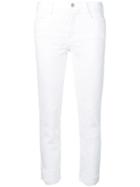 J Brand Floral Embroidered Skinny Jeans - White