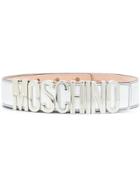 Moschino Logo Belt - Metallic