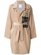 Pam Perks And Mini Printed Robe Coat - Brown