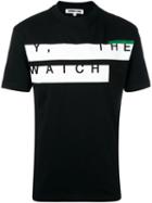 Mcq Alexander Mcqueen Y, The Watch Print T-shirt, Men's, Size: Medium, Black, Cotton