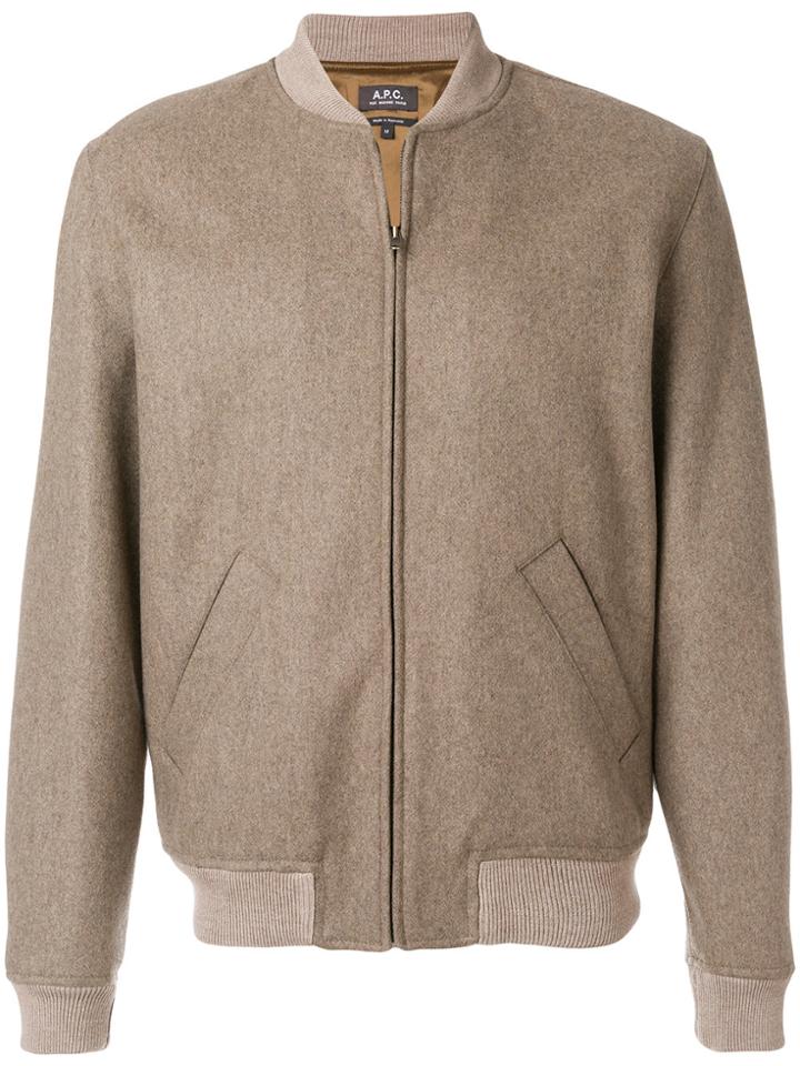 A.p.c. Classic Bomber Jacket - Brown