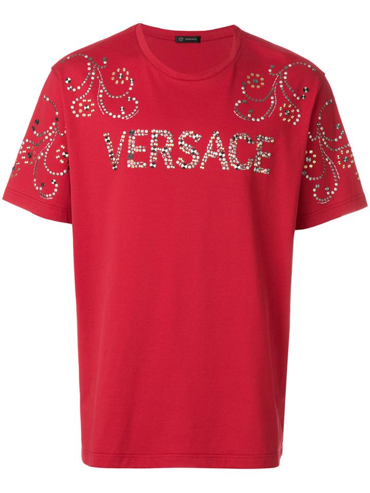 Versace Studded T-shirt - Red