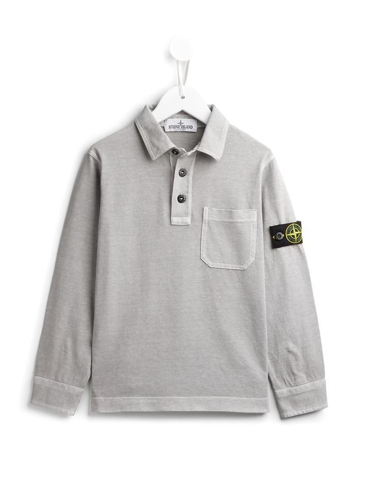 Stone Island Kids Long Sleeve Polo Shirt