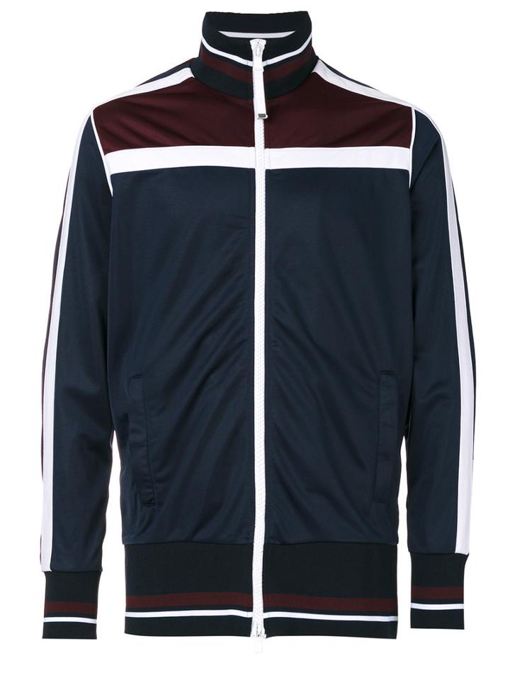 Diesel Black Gold - Contrast Lightweight Jacket - Men - Leather/polyester - S, Blue, Leather/polyester
