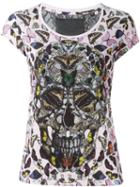 Philipp Plein 'explosive' T-shirt, Women's, Size: Medium, Pink/purple, Cotton/polyamide