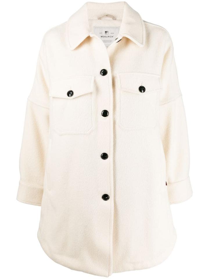 Woolrich Curved Hem Coat - Neutrals