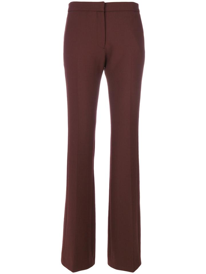 Victoria Victoria Beckham - Flared Trousers - Women - Cotton/nylon/polyester/wool - 10, Red, Cotton/nylon/polyester/wool