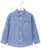 Cashmirino Floral Print Shirt, Toddler Boy's, Size: 3 Yrs, Blue