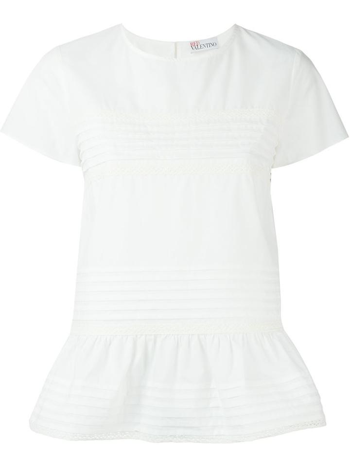 Red Valentino Crochet-trimmed T-shirt