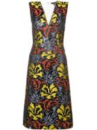 Derek Lam Sleeveless V-neck Sheath Dress With Belt - Black