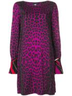 Cavalli Class Animal Print Shift Dress - Pink & Purple