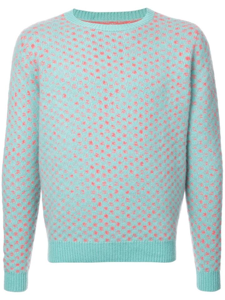 The Elder Statesman Spot Print Sweater - Green