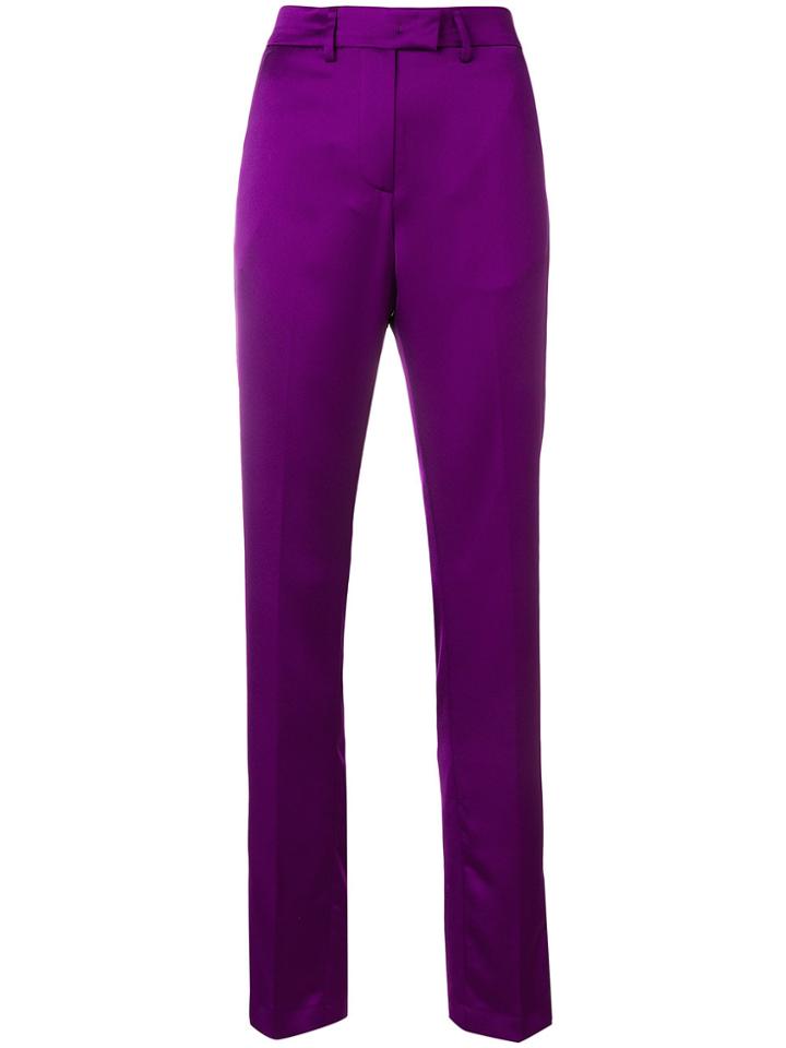Msgm Straight-leg Trousers - Pink & Purple