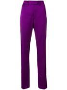 Msgm Straight-leg Trousers - Pink & Purple
