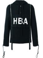 Hood By Air Hba Print Hoodie, Men's, Size: Medium, Black, Virgin Wool/polyester/polyamide/wool