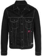Off-white Contrast Logo Denim Jacket - Black