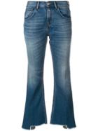 Haikure Flared Cropped Jeans - Blue