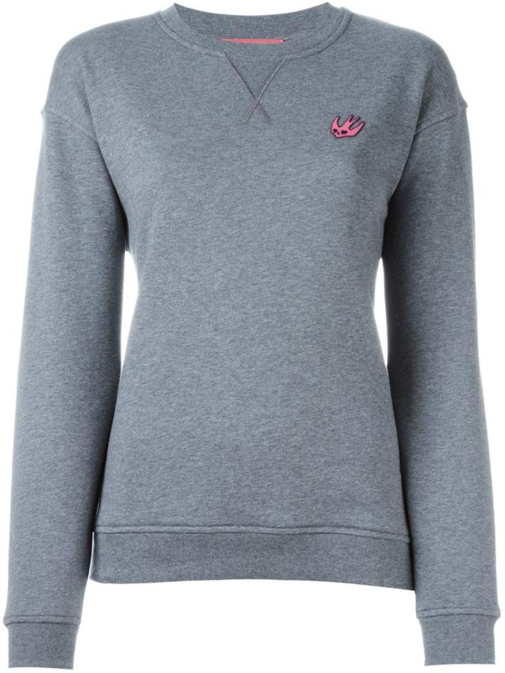 Mcq Alexander Mcqueen Swallow Sweatshirt, Women's, Size: L, Grey, Cotton/polyester