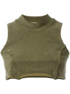 Yeezy - Cropped Top - Women - Canvas - Xs, Green, Canvas