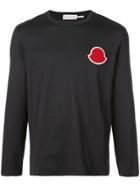 Moncler Embroidered Brand Patch T-shirt - Black