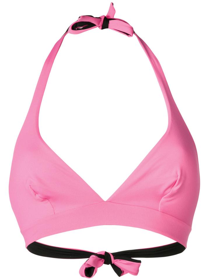Fisico Halterneck Bikini Top - Pink & Purple