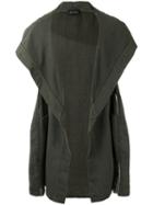 Andrea Ya'aqov Hooded Vest, Men's, Size: Small, Brown, Cotton/linen/flax