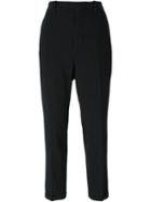 Marni Cropped Trousers, Women's, Size: 40, Black, Viscose/acetate/cotton