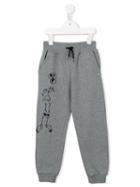 Hydrogen Kids Skeleton Print Track Pants, Boy's, Size: 10 Yrs, Grey