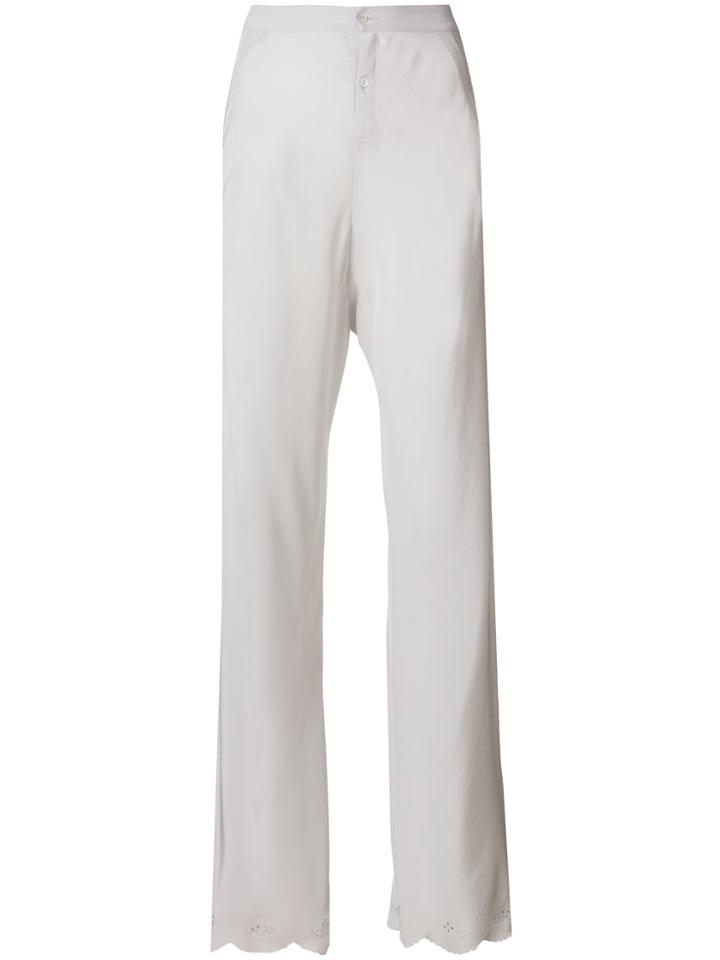 Erika Cavallini Scalloped Hem Trousers - Grey