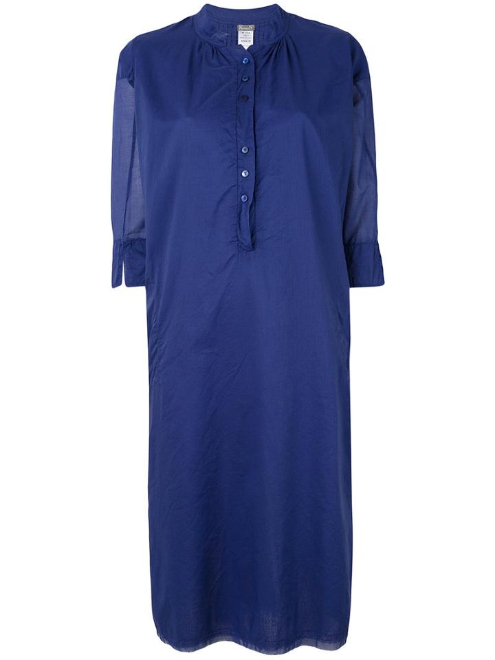 Kristensen Du Nord - Distressed Shirt Dress - Women - Cotton - 0, Pink/purple, Cotton
