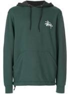 Stussy Logo Hooded Sweatshirt - Green