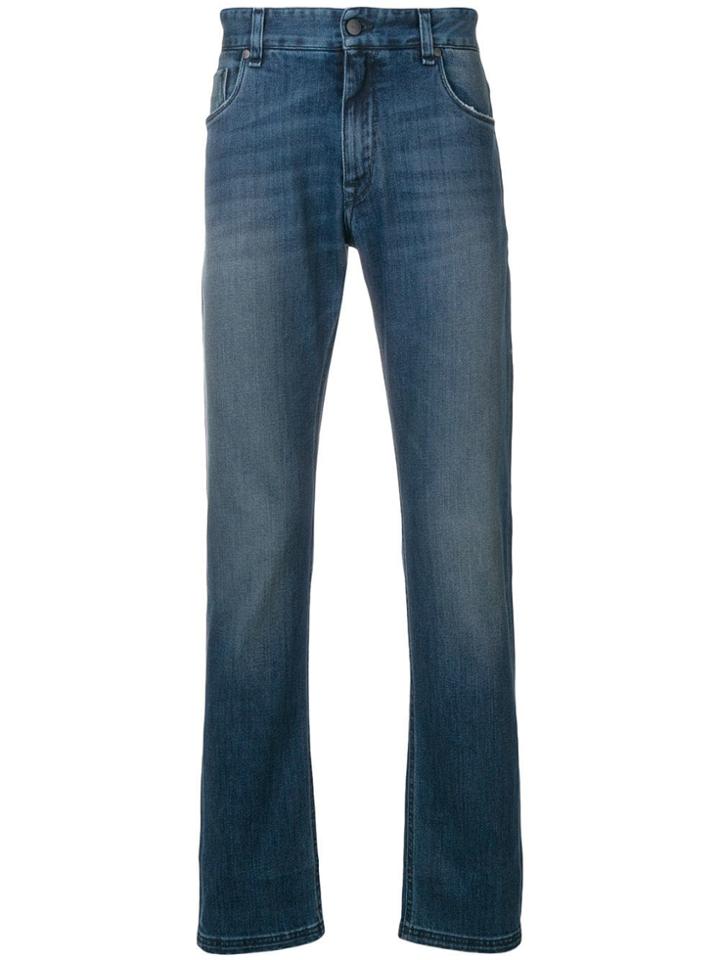 Fendi Faded Slim Fit Jeans - Blue