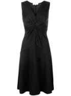 Diane Von Furstenberg Twisted Knot A-line Dress - Black