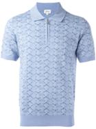 Brioni Heart Check Polo Shirt, Men's, Size: 58, Blue, Silk/wool