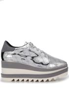 Stella Mccartney Sneak-elyse Monogram Sneakers - Silver